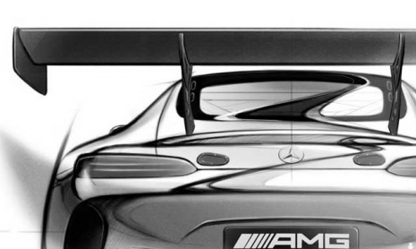 Mercedes-Benz выпустил тизер AMG GT GT3 до Женевы